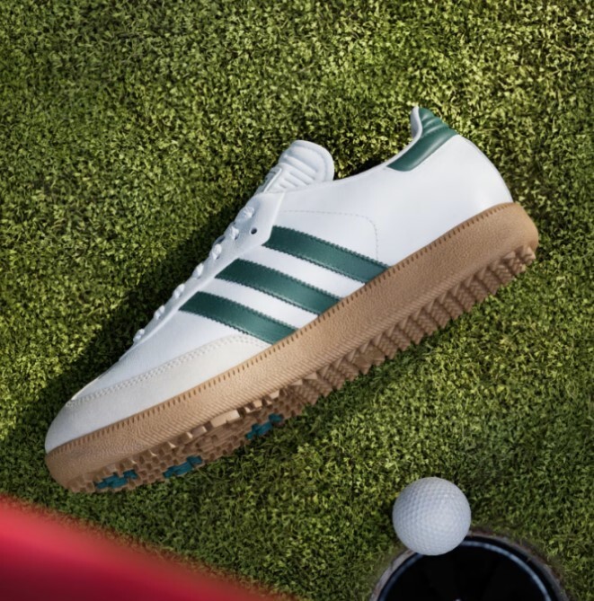 adidas Samba Spikeless Golf US 8 Men's shoes JH6151 white green