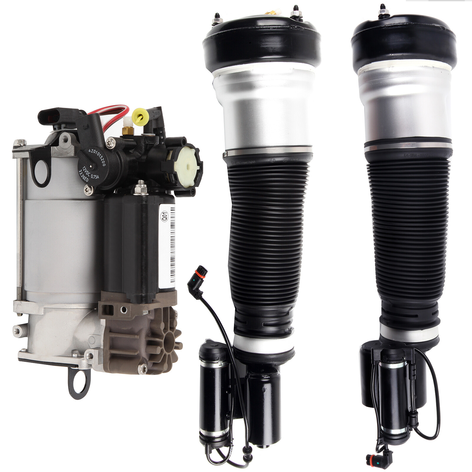 3PCS Air Suspension Strut + Compressor For Mercedes W220 4Matic S430 S500 03-06