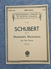 Schubet Moments Musicaux Op 94 Buonamici Schirmers New-Old Stock