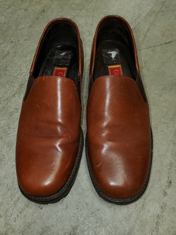 Cole Haan Leather Loafer Slip On Shoes Size 7 1/2B Brown Womens 