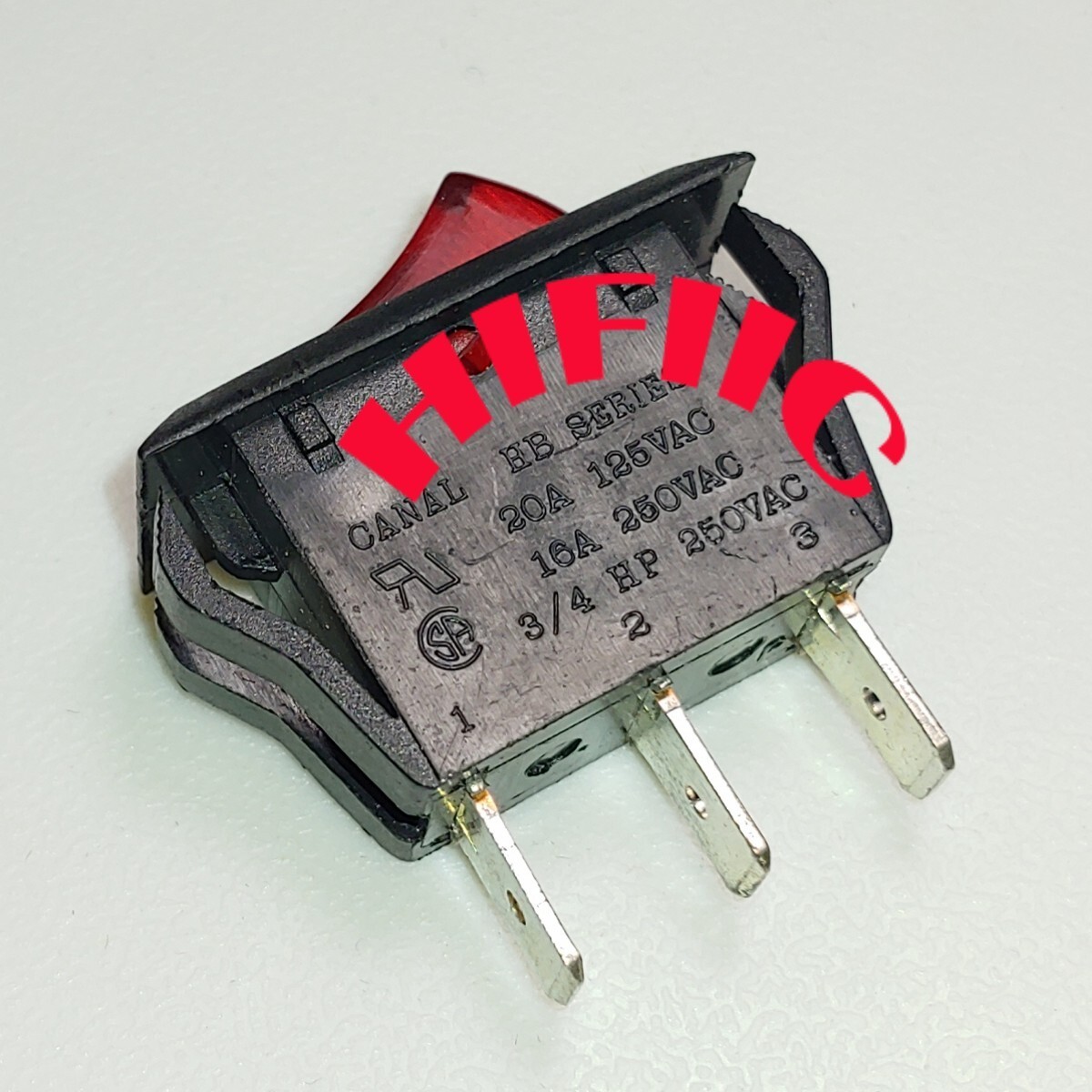 チャーミー　インドア2/3 CANAL HB SERIES Red Lamp Rocker Switch 3 Pins 2 Positions 20A