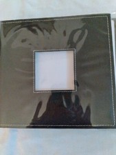 BLACK SLIP-IN PHOTO ALBUM WITH FRONT PHOTO WINDOW