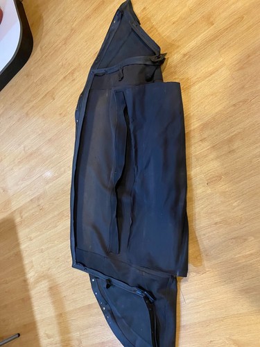 USED 1998 -05 MAZDA MX5 2 PIECE BLACK VINYL TOP PLASTIC WINDOW - Picture 3 of 4
