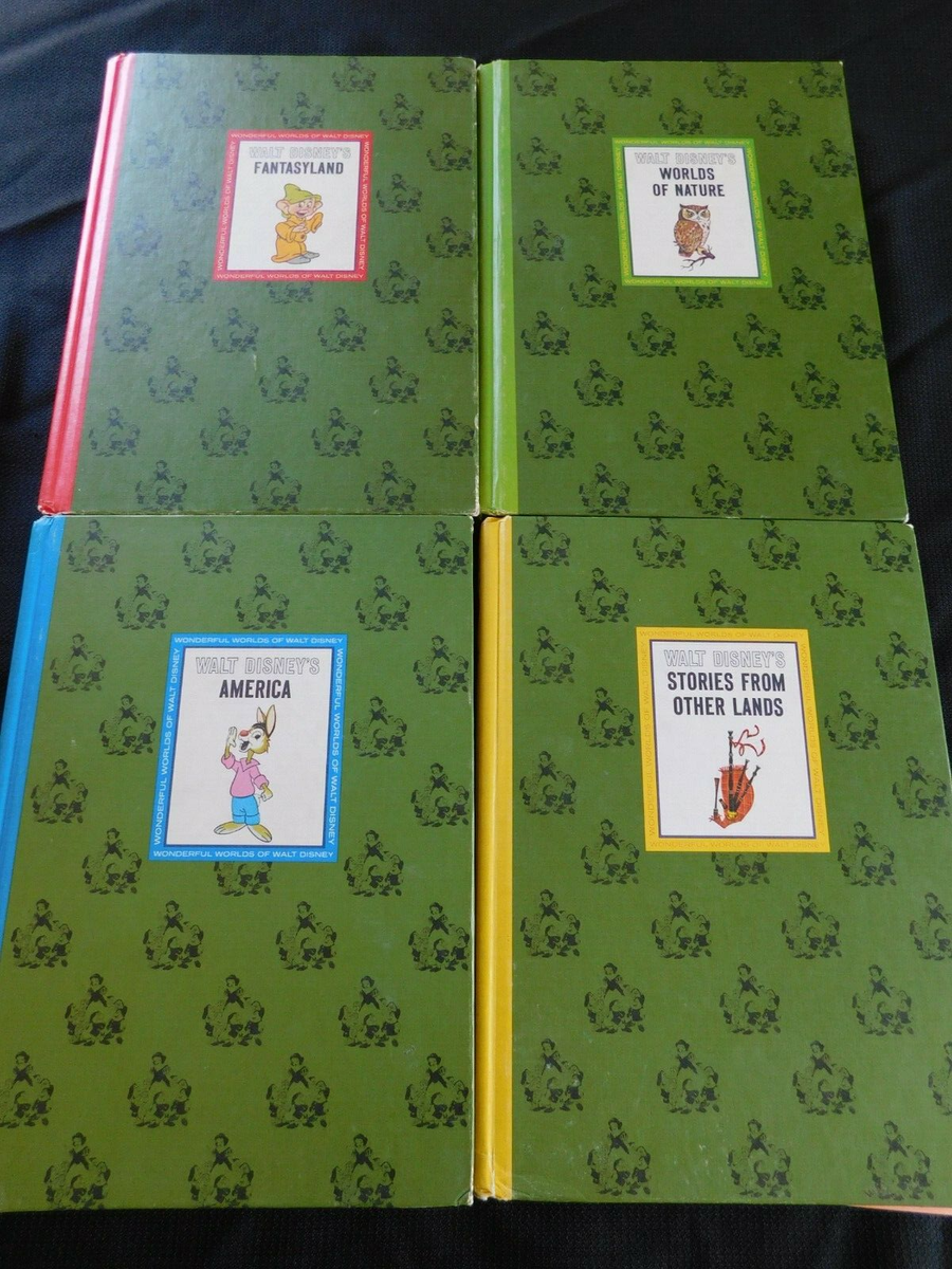 The Wonderful Worlds of Walt Disney Set of 4 Books Vintage 1965