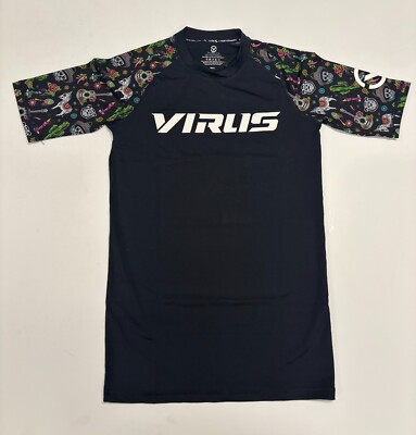 Virus Men's Killer Club DOTD United Rashguard Compression Shirt Black Size Small