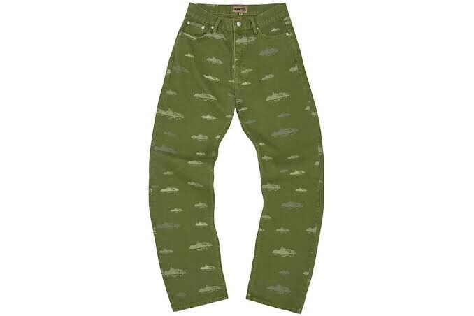 Corteiz Alcatraz Pattern Denim Jeans Khaki M ç | eBay Corteiz Alcatraz Pattern Denim Jeans Khaki M ç | eBay