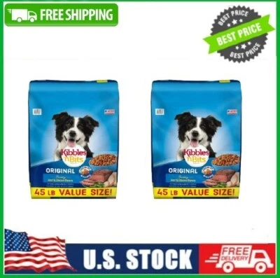 KIBBLES ‘N BITS (2 Pack) Kibbles'n Bits Original Savory Beef & Chicken Flavors Dry Dog Food