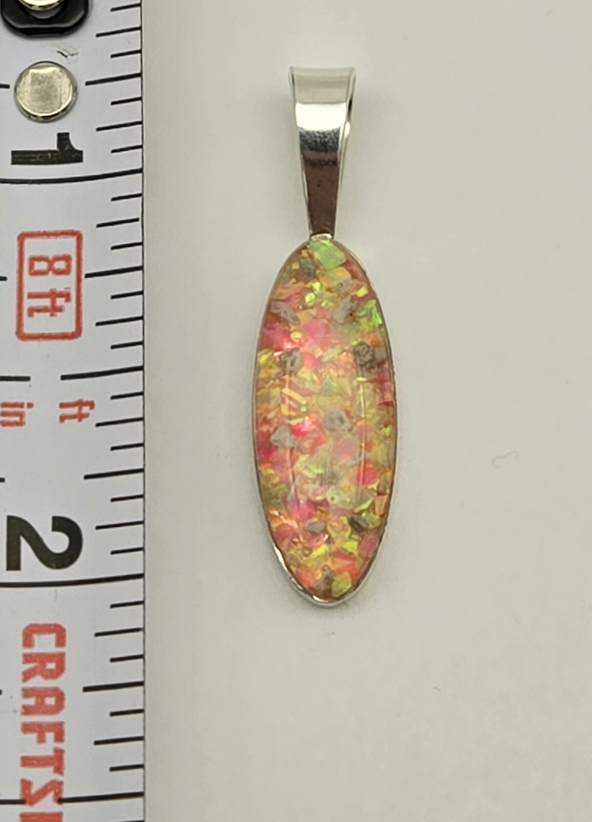 Sterling Silver Pink Opal Simulated Colorful Gems… - image 3