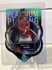 2023 bowman platinum Druw Jones Die Cut Platinum Plating Aqua 05/25