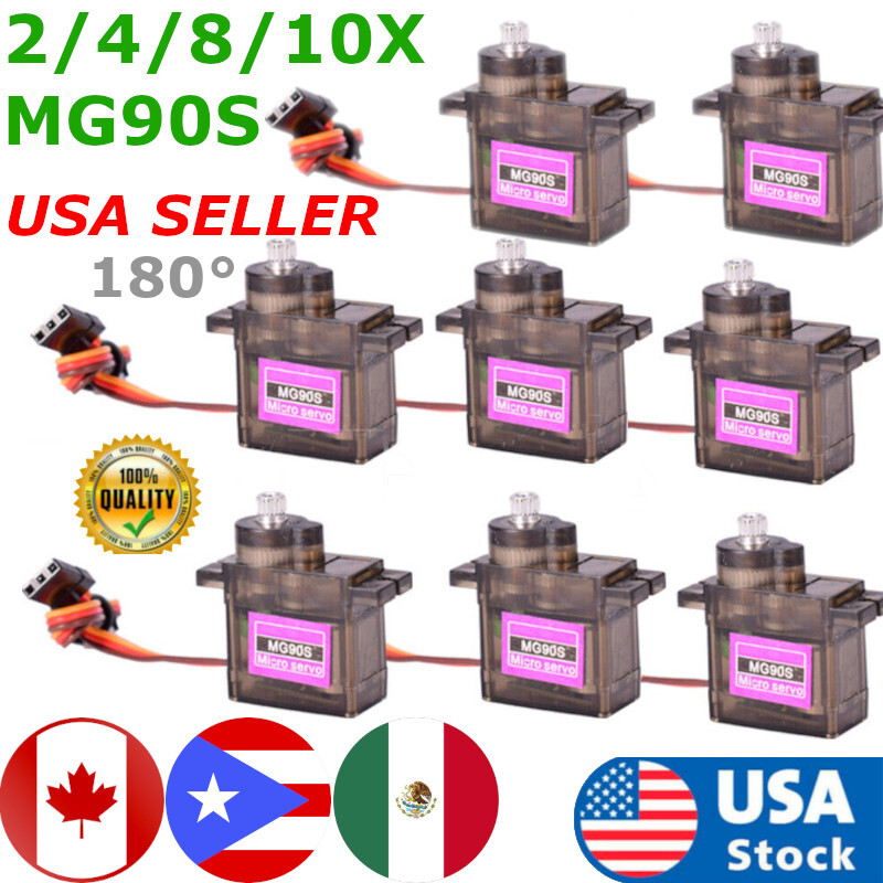 MG90S 9g Micro Metal Gear Servo Motor - 180° Rotation, 2kg/cm Torque, For RC Cars, Arduino, Robotics - View #2