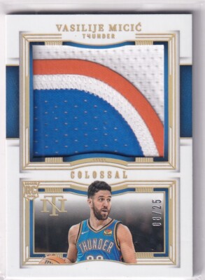 Panini 2023-24 National Treasures No. CR-MIC Vasilije Micic Rookie Patch 8/25