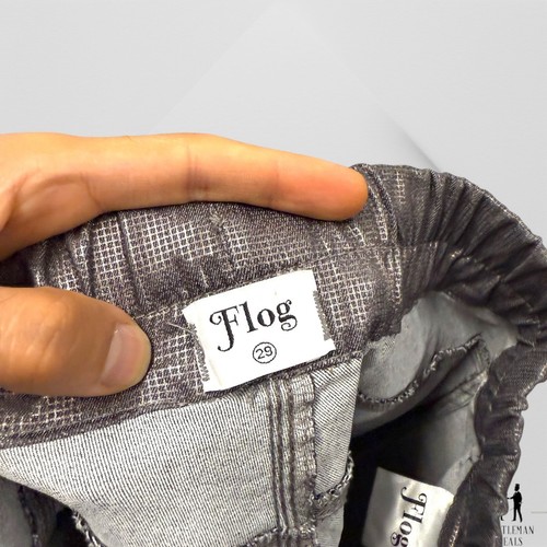 Bevy Flog Shely Original Pant Silver Sage Gray Print Cotton Size 29 - Picture 11 of 13