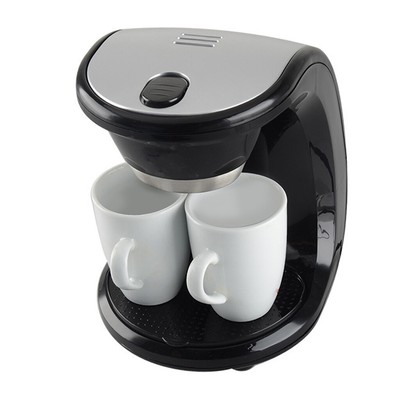 Small Two Cup Drip Coffee Maker Coffee Brewer Black Quick ...