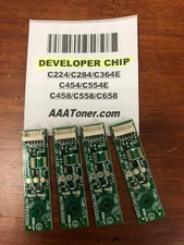 4 x Developer Chip for Bizhub C224/C284/C364/C454/C554/C458/C558/C658 Refill