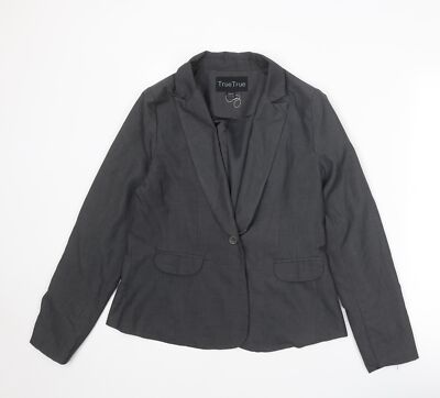 True True Damen Blazer grau Polyestermischung Größe XL