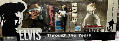 ELVIS McFarlane 2005 Elvis Presley Through the Years McFarlane 3 pack RARE NIB
