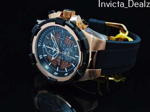 Reloj Invicta para hombre 50 mm piloto aviador cronógrafo tono rosa correa de silicona SS - Imagen 7 de 9