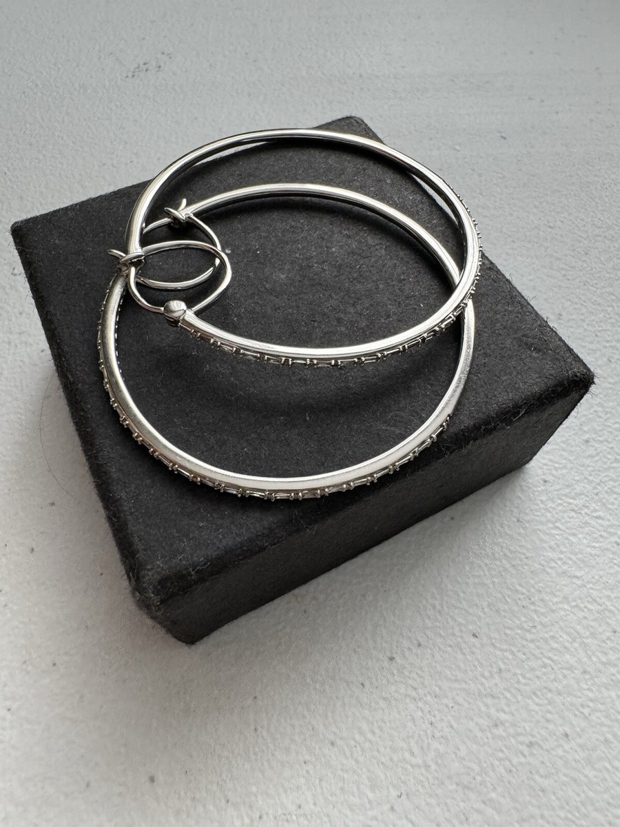 Zales Earrings Round Diamond Hoop 10K Gold