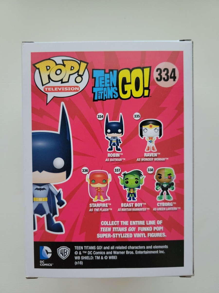 Vaulted Funko Pop! TV: Teen Titans GO! #334 Robin as Batman Toys R