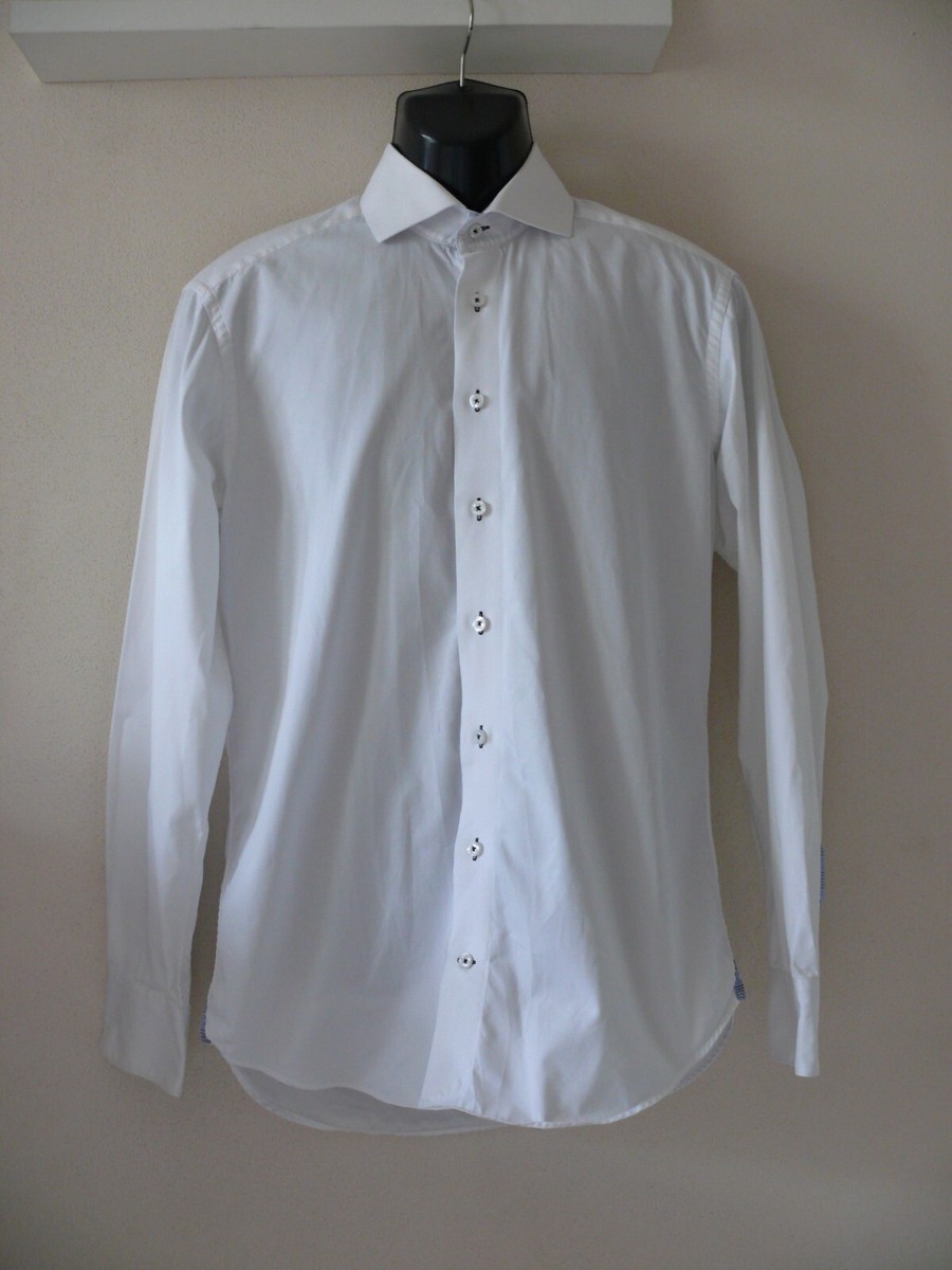 Cavallaro Napoli Doppio Ritorto Long Sleeve Shirt White sz M