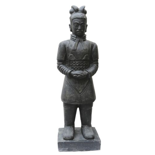 Chinesischer Krieger 175cm Steinfigur Terrakotta Armee Steinguss  frostfest - Bild 1 von 5