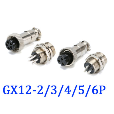 GX12-2/3/4/5/6Pin 12mm Male/Female Panel Metal Aviation Stecker steckdose 12MM