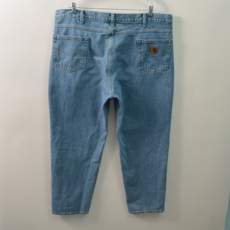 Carhartt Mens Jeans 44X30 B17 STW Relaxed Fit Tapered Leg Blue eBay