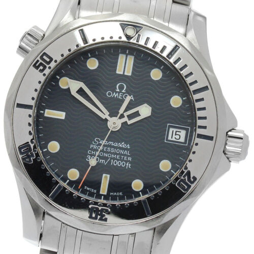 OMEGA Seamaster300 2552.80 Date Navy Dial Automatic Boy's Watch_874401