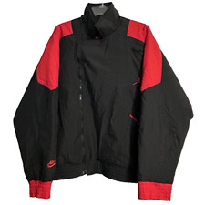 Air Jordan Flight Jacket Size L Black/Red RN 56323 Full Zip Jumpman Vintage