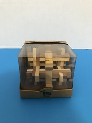3D Puzzle ~ Bamboo ~ Cross In Prison ~ 8+ ~ 3x3x3 ~ Eco Game ~ 2012 ~ !NIP!