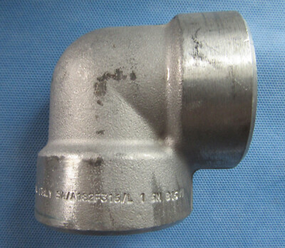 New 90-Deg. Elbow 1'' CL-6000 Stainless A182 ASTM 316L Socket Weld Pipe Fitting