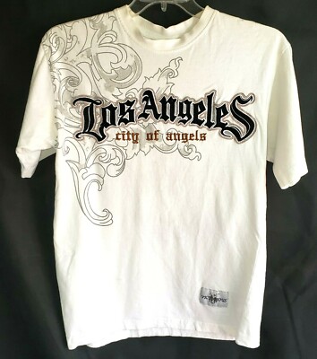 VICTORIOUS Womens Los Angeles City of Angels Small T-Shirt White