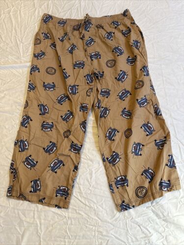 Life Is Good Truck Coolers Print Long Sleep Pants Lightweight Mens Brown XL - Picture 1 of 9