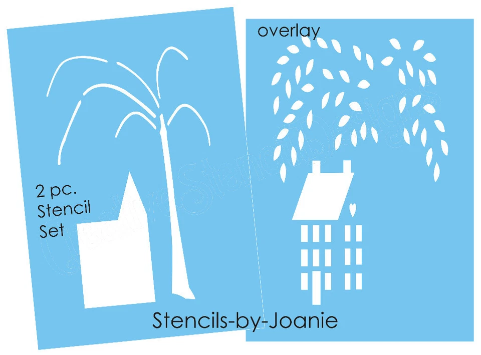 Sauce 2 piezas PLANTILLA 10.5" t Árbol 6" t Caja de sal Casa de campo Hágalo usted mismo Carteles artesanales Foto 2 de 4