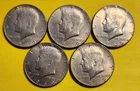 (5) 1969-D 40% Silver Half Dollar Coins Circ. Cond.- See Pictures & You Grade.