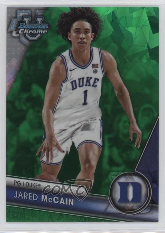 2023-24 Bowman U Chrome Sapphire Edition Green 99/99 Jared McCain #18 06ab