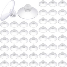 50 Pack 20mm Mini Clear Suction Cups for Glass Table Tops Without Hooks Sucti...