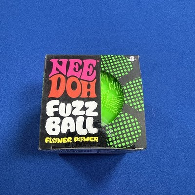 Needoh GREEN FUZZ BALL Flower Power Nee Doh Squish Stress Ball