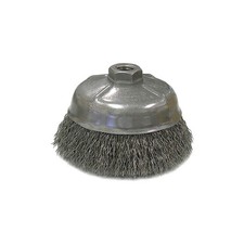 WEILER 14206 Crimped Wire Cup Brush,5 in.dia.,Steel 36RC84