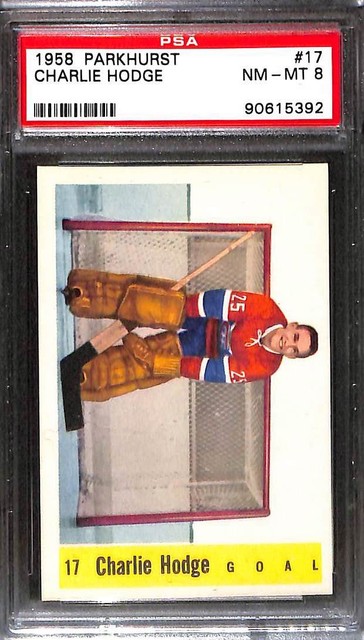 1958 Parkhurst #17 Charlie Hodge PSA 8 NM-MT 90615392