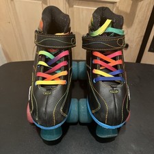 Crazy Skates Dream Multicolor Lace-Up Four Wheels Roller Skates Size M5 W6