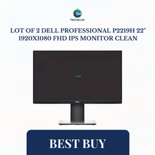 LOT OF 2 Dell Professional P2219H 22" 1920x1080 FHD IPS Monitor CLEAN
