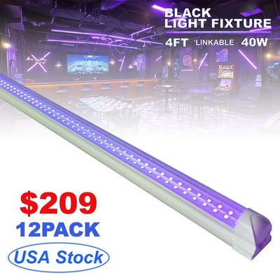 UV Black Light Bulbs 4Ft 40W T8 Integrated Led Tube for creating Fun Atmosphere