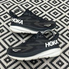 HOKA Clifton 9 mens Black/White Running Low Top Breathable Mesh