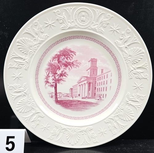 Lotto 11 pezzi piatti Wedgwood Amherst College gelso scene vintage set MCM - Foto 10 di 24