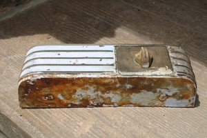 Vintage Timer Light, 1930's, Painted Glass, Early