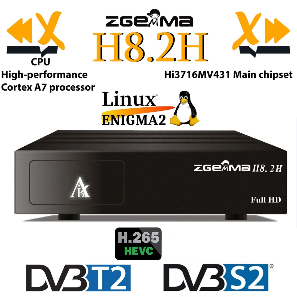 Zgemma Combo H8.2H Digitale Terrestre + Satellite Enigma2 Processor Cortex A7 - Immagine 2 di 2