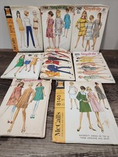 1960's Vintage Sewing Pattern Lot Miss Size 10 Bust 31