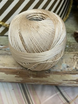 TWO - 80% Silk 20% Bamboo Lot Crochet Thread Gorgeous Champagne Ecru Color