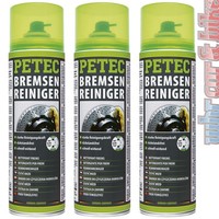 Petec Bremsenreiniger Teilereiniger 3X 500Ml RüCkstandsfrei üBerkopf Anwendbar